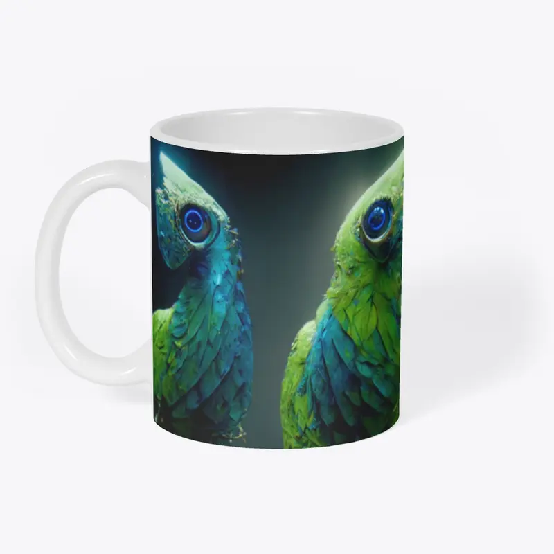  Green lime and blue parrots